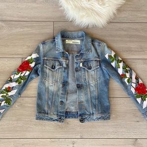 off white rose denim